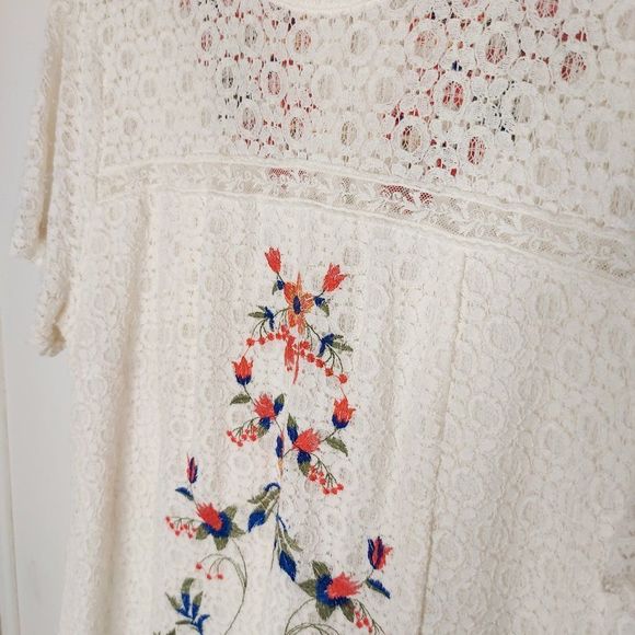 ALTAR'D STATE Beautiful Lace Overlay Embroidered Babydoll Dress Sz Small - Picture 6 of 6